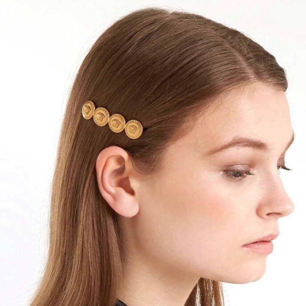 Gold Medusa Hair Clip Set of 2 - Picture 3 of 5